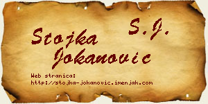 Stojka Jokanović vizit kartica